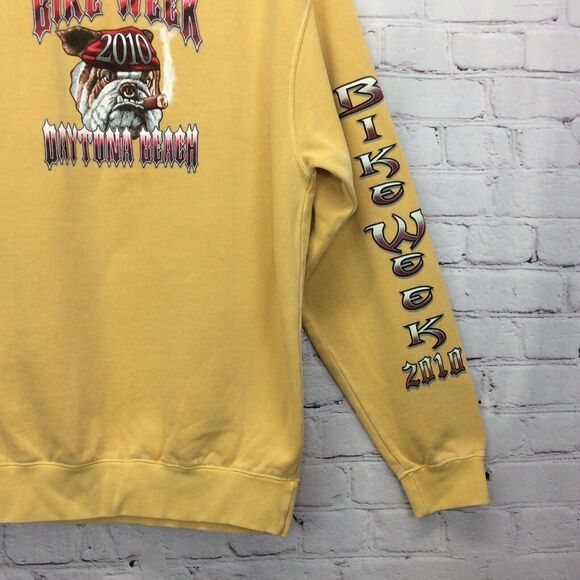 Bike Week 2010 Anvil Sweatshirt Men's M Daytona Beach Bulldog Cigar Motorcycles - Picture 4 of 9